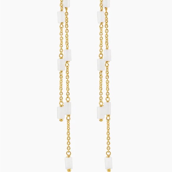 Gorjana Tatum Bead Earrings-White - Picture 1 of 4